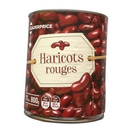 HARICOTS ROUGE LEADERPRICE 800G