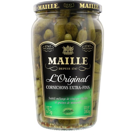 CORNICHONS EXTRA FINS 380G MAILLE