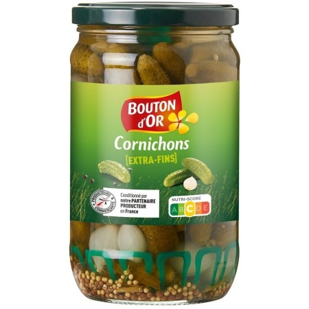 CORNICHONS EXTRA FINS BOUTON D'OR 500G
