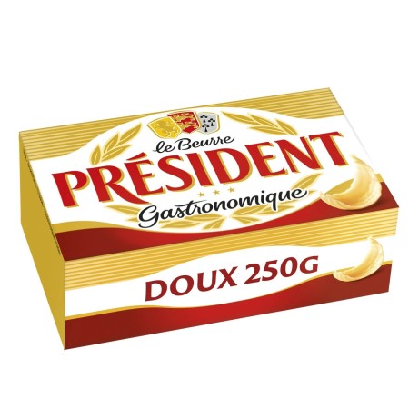 BEURRE PRESIDENT DOUX 250G