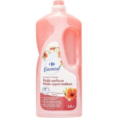 ESSENTIAL SAVON MENAGER MULTI SURFACE FLEUR COQUELICOT 1.5L CARREFOUR