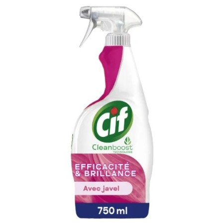 CIF NETTOYANT MENAGER AVEC JAVEL EFFICACITE & BRILLANCE 750ML