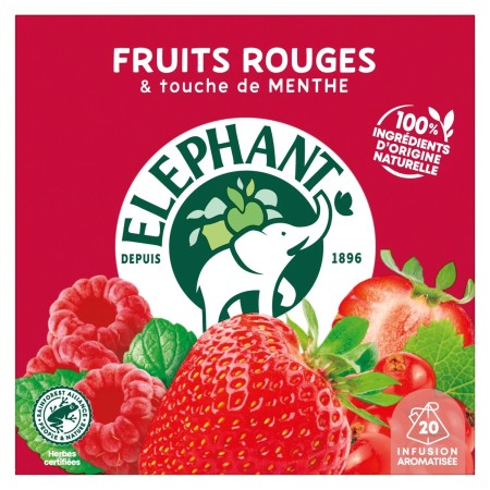 THE INFUSION FRUITS ROUGE 20 SACHETS ELEPHANT
