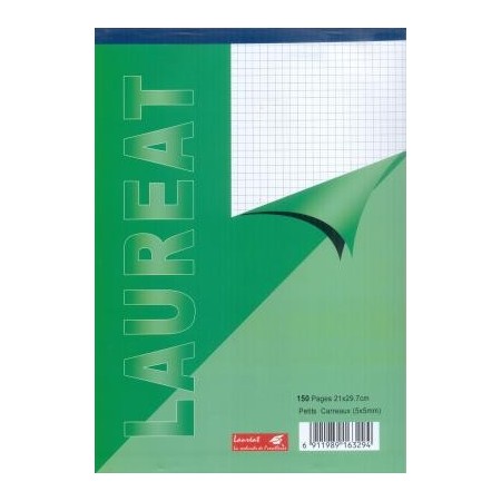 BLOC NOTE A4 COUVERTURE VERTE LAUREAT