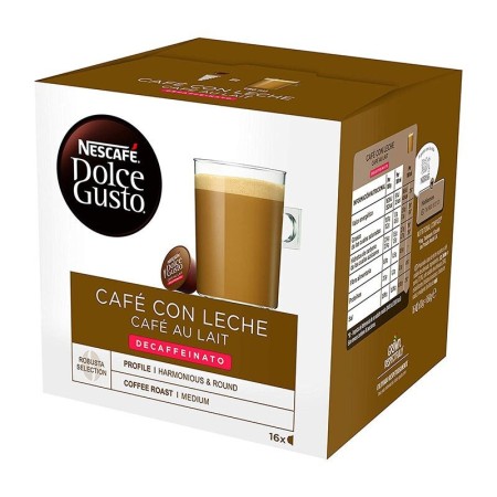 CAPSULES CAFE CON LECHE DECAF X16 DOLCE GUSTO NESCAFE 104GRS