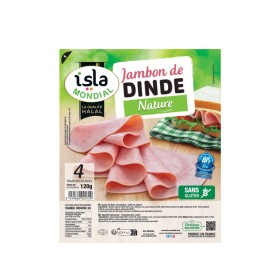 JAMBON DE DINDE NATURE 4 TRANCHES 120G ISLA
