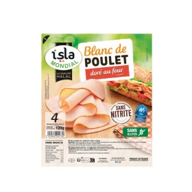 BLANC DE POULET DORE AU FOUR 4 TRANCHES 120G ISLA