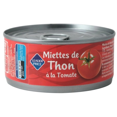 MIETTES DE THON A LA TOMATE 160G LEADERPRICE