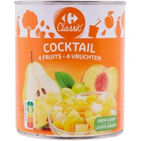 COCKTAIL 4 FRUITS AU SIROP LEGER 825G CARREFOUR