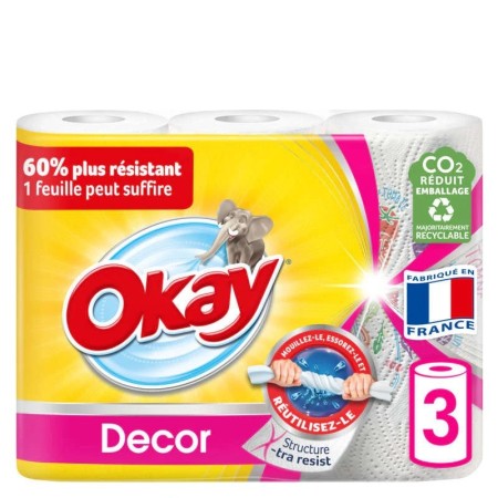 OKAY DECOR ESSUIE TOUT  XXL BLANC X3